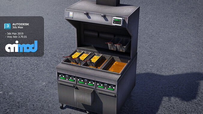 Deep Fryer Machine C 3D model