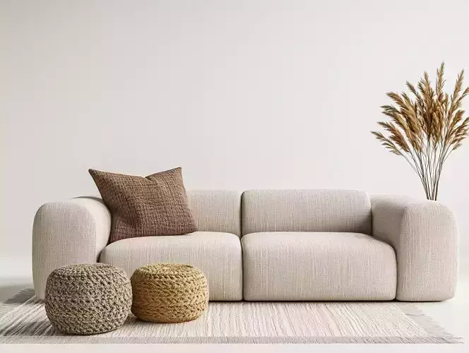 A Scandinavian inspired modern sofa