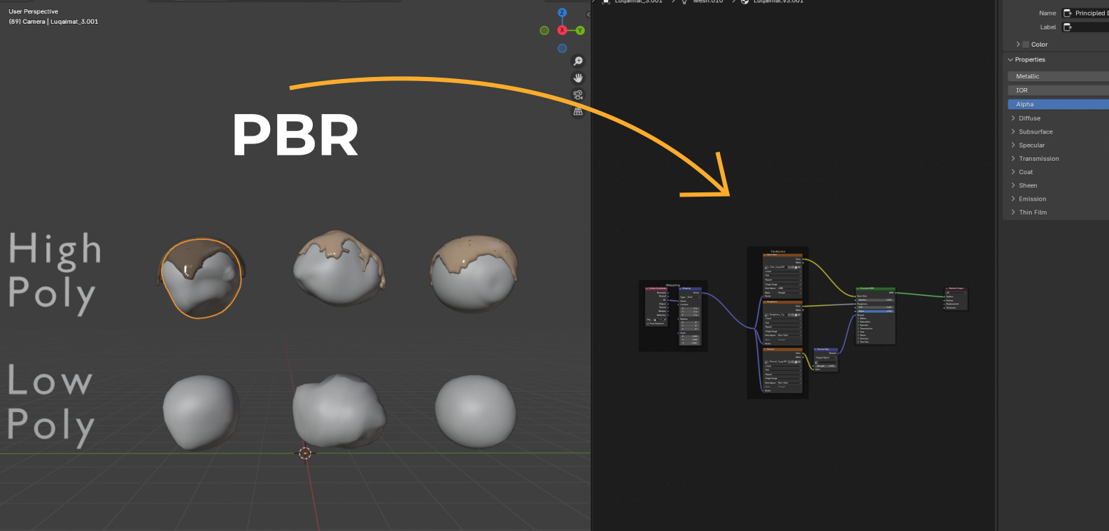 Luqaimat - Ramadan Low-poly 3D model_11