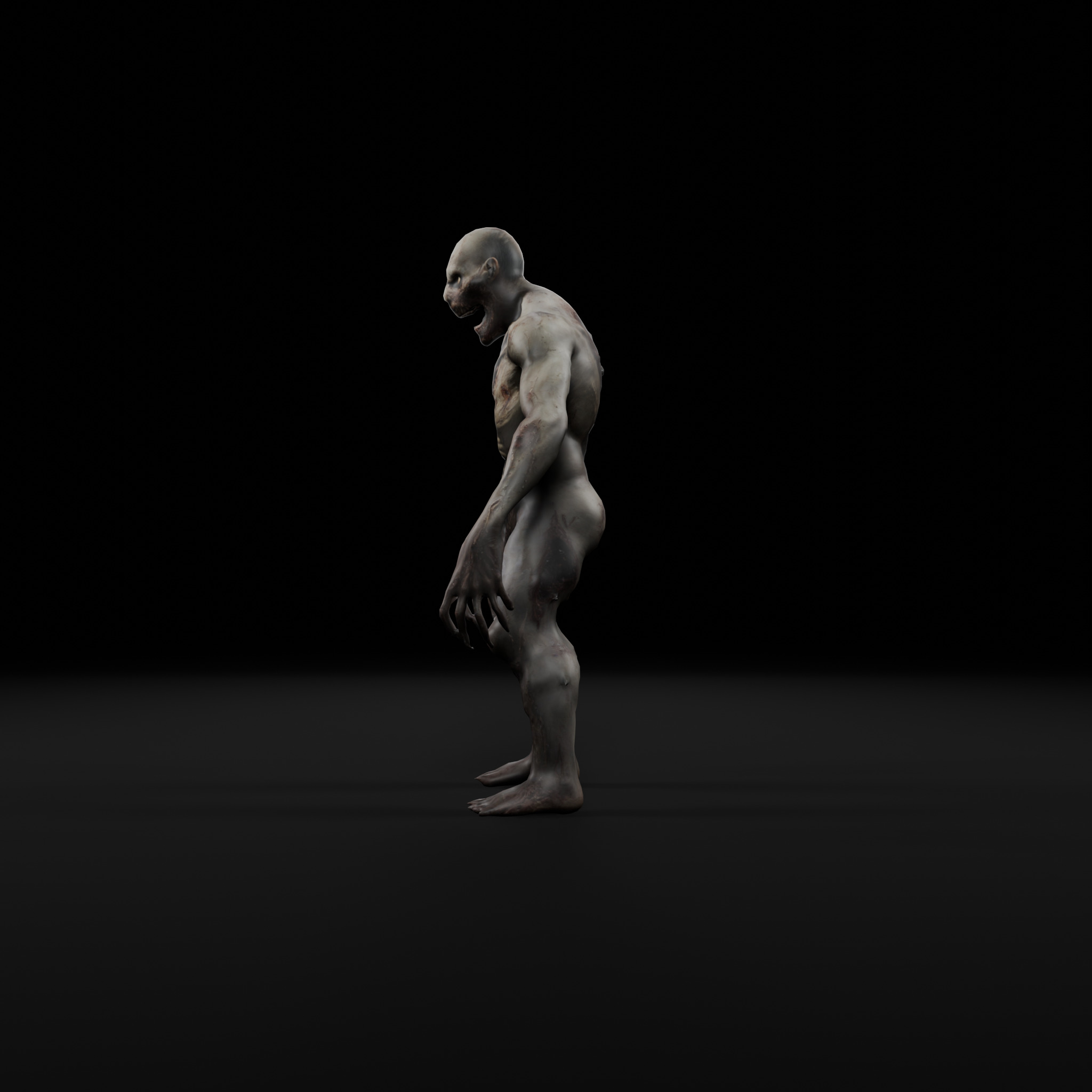 Hungry Zombie Game-Ready Rigged Animated Low-poly 3D model_2