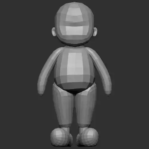 Doll Simple Low-polygon 3D model