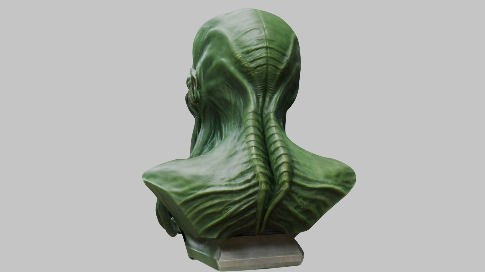 Detailed Cthulhu Bust - Sharp 3D Model Low-poly 3D model_1