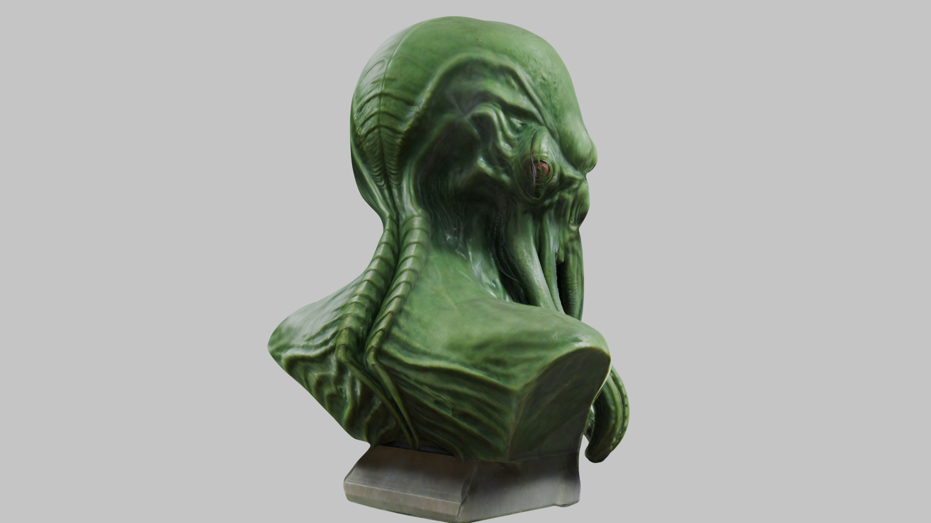 Detailed Cthulhu Bust - Sharp 3D Model Low-poly 3D model_13