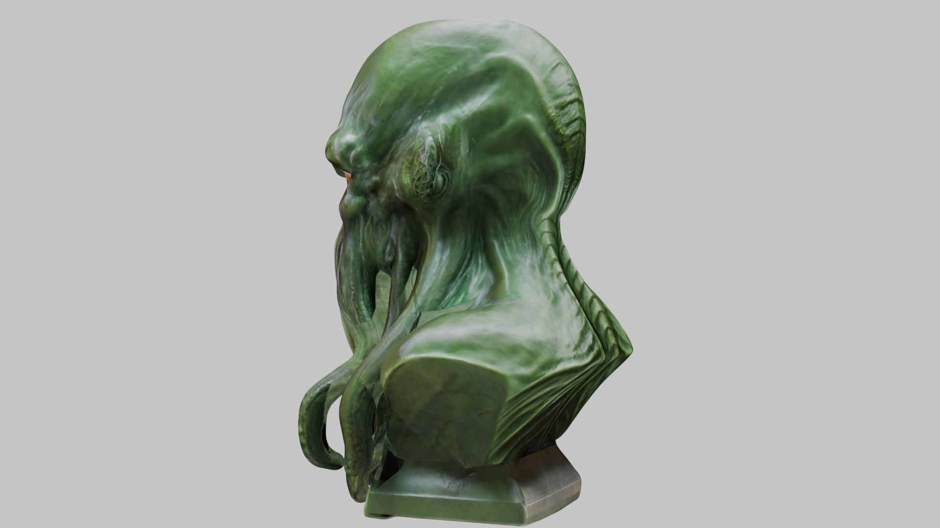 Detailed Cthulhu Bust - Sharp 3D Model Low-poly 3D model_3