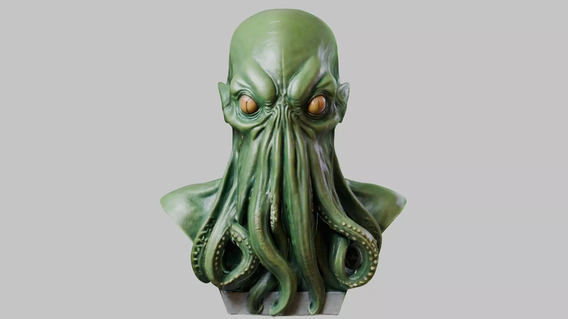 Detailed Cthulhu Bust - Sharp 3D Model Low-poly 3D model_0
