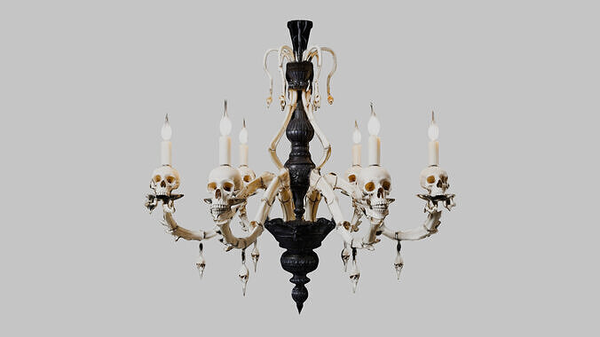Elegant Chandelier with Intricate Details 3D Model Low-poly 3D model