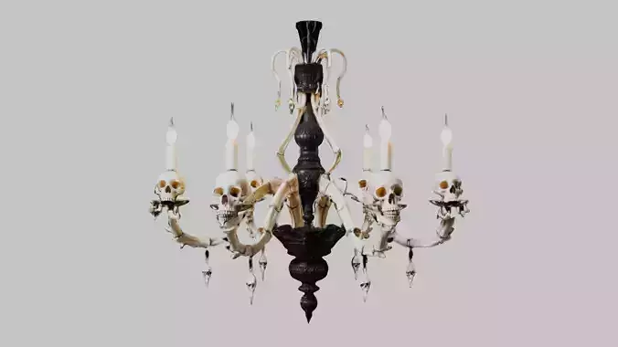 Elegant Chandelier with Intricate Details 3D Model