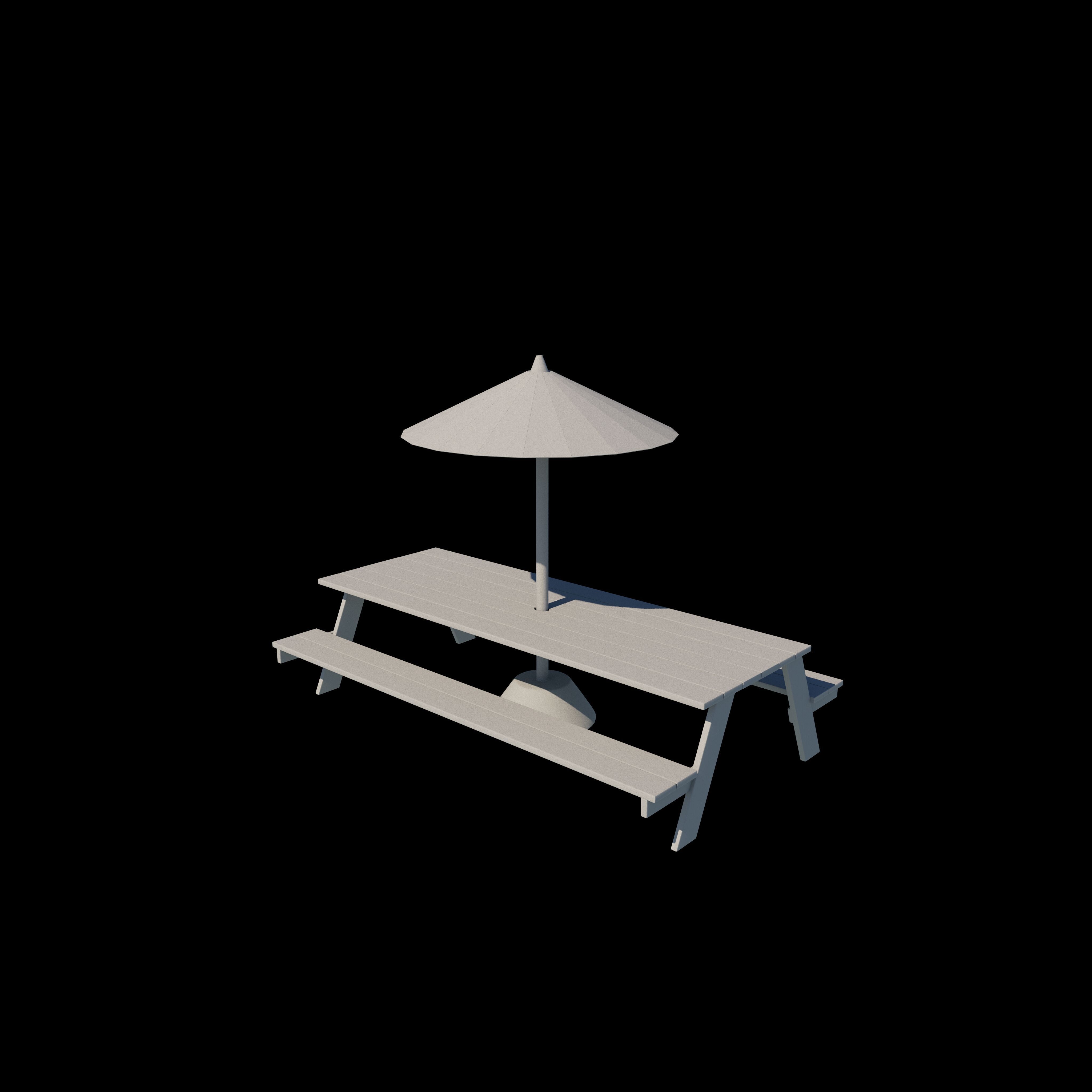 Picnic Table 3D model_6