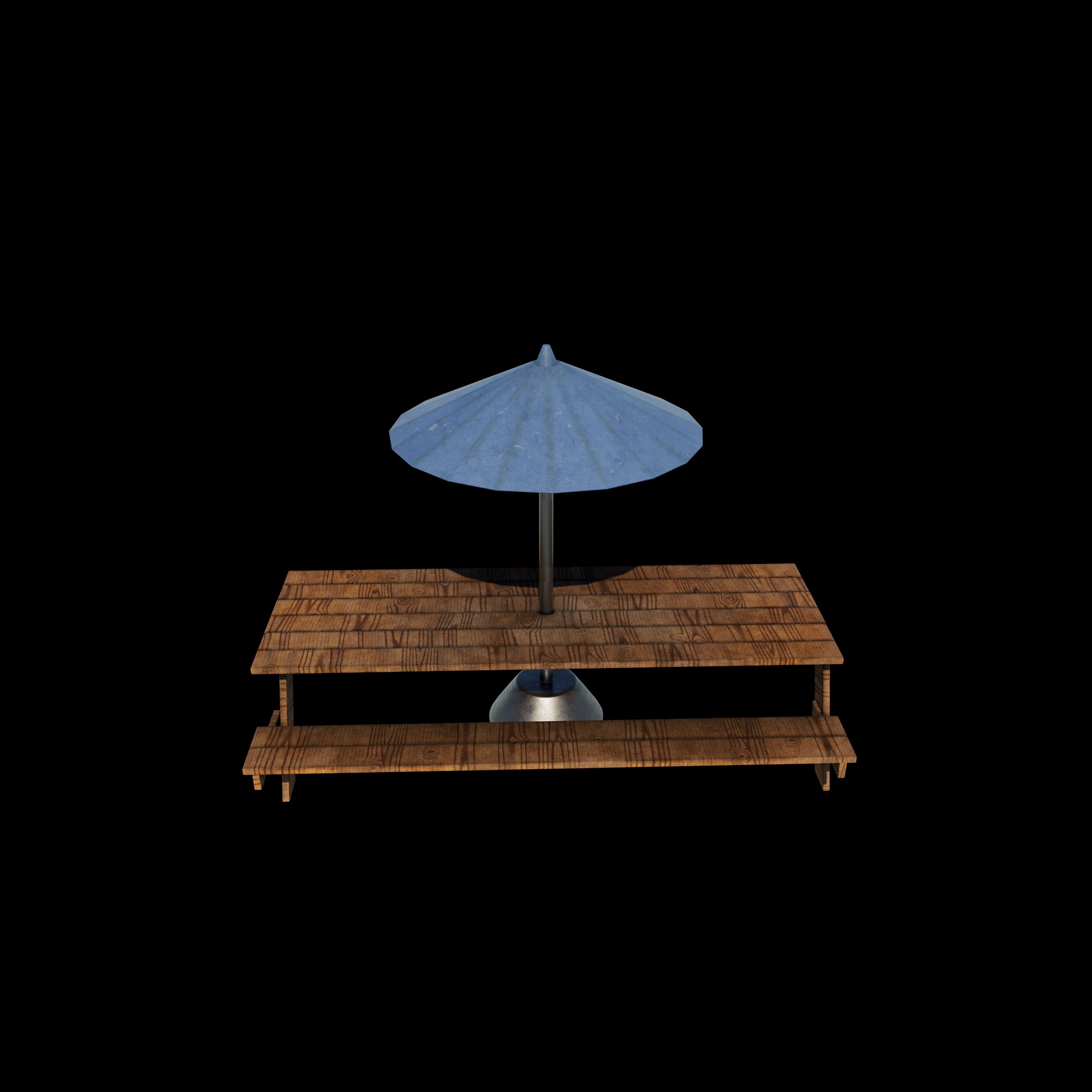 Picnic Table 3D model_7
