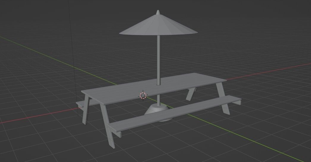 Picnic Table 3D model_9