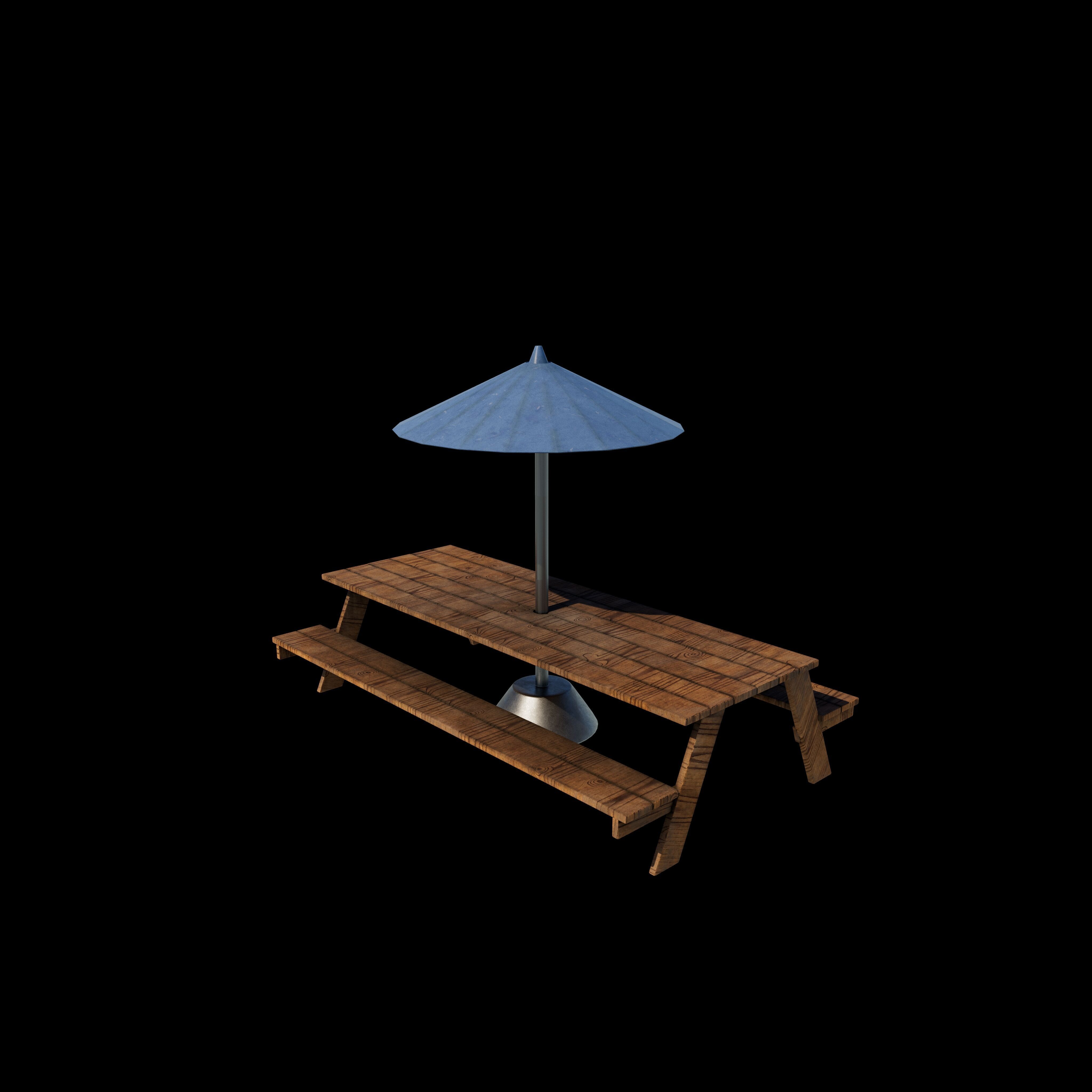 Picnic Table 3D model_8