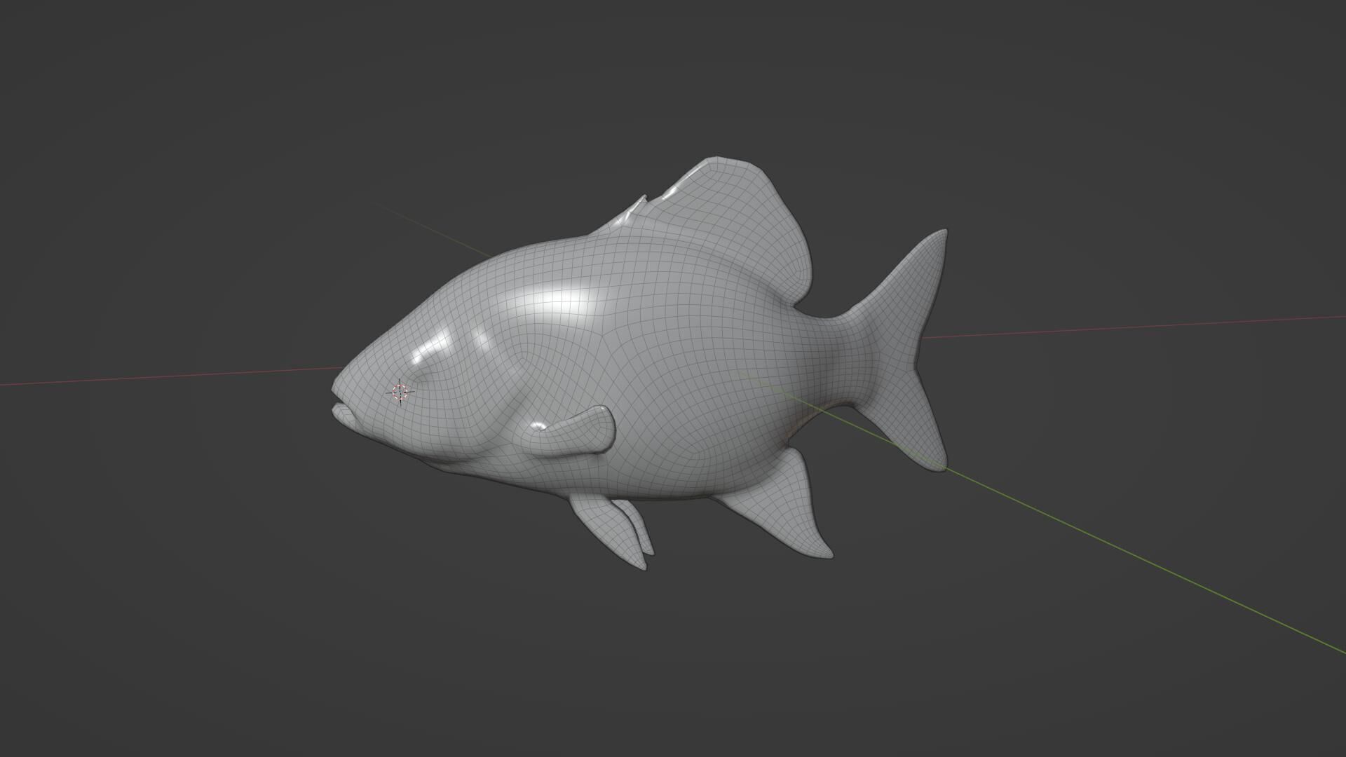 Fish PBR rigging animation Low-poly 3D model_7