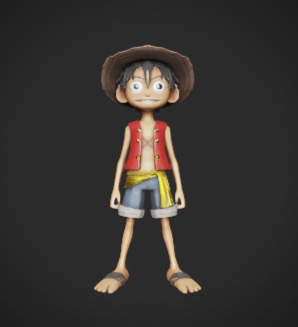 Luffy One piece Figurine 3D print model_1