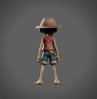 Luffy One piece Figurine 3D print model_3