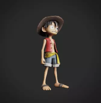 Luffy One piece Figurine 3D print model_0