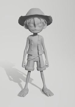 Luffy One piece Figurine 3D print model_4