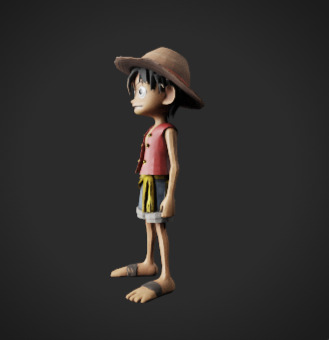 Luffy One piece Figurine 3D print model_2