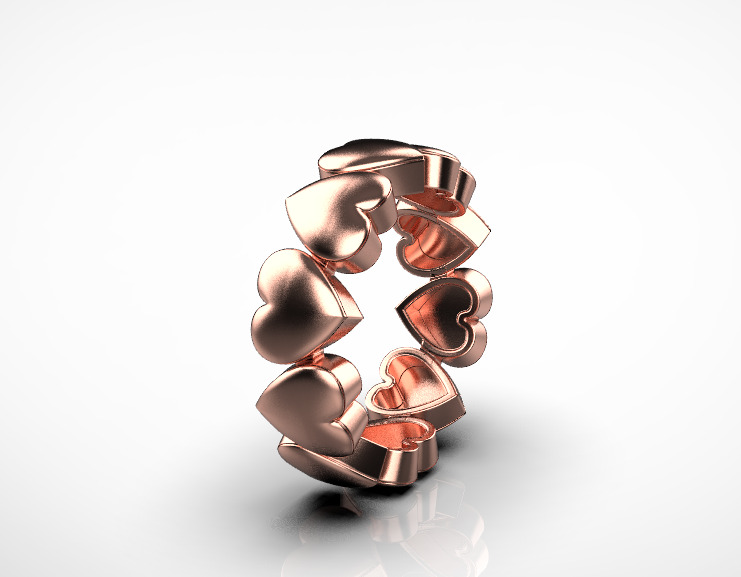 Heart Ring 3D print model_10