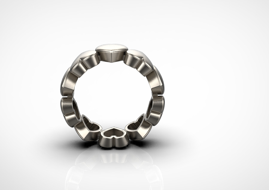 Heart Ring 3D print model_8