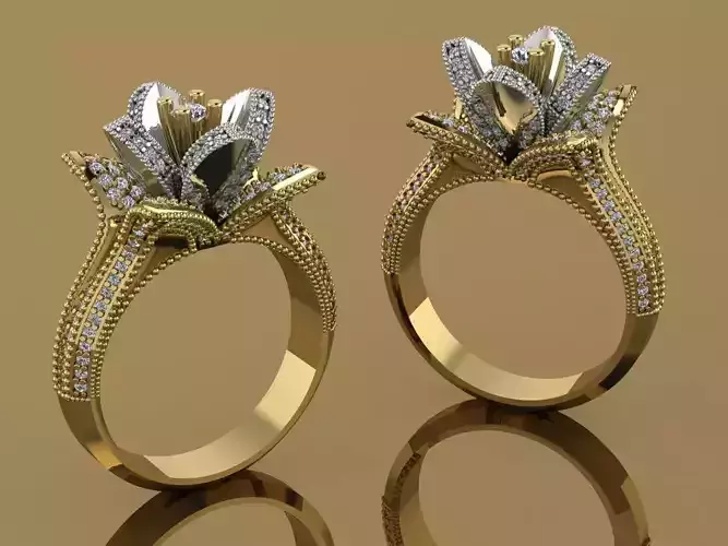 Luxury Ring Diamond Gold