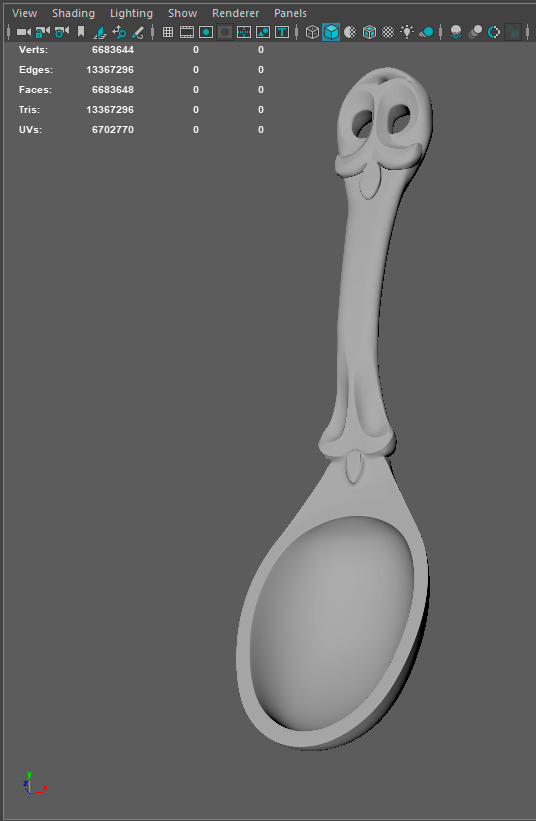 Wooden spoon 3D print model_2