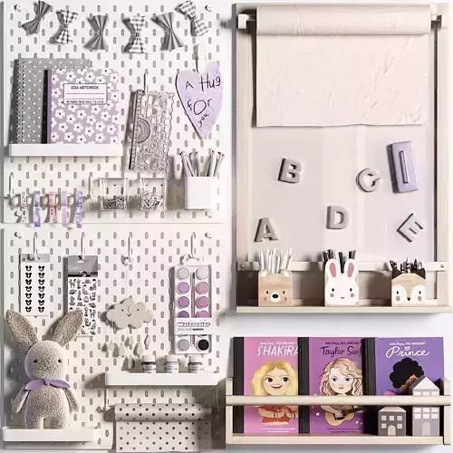 Ikea SKADIS Pegboard Toy Decoration for Teenagers and Kids 14