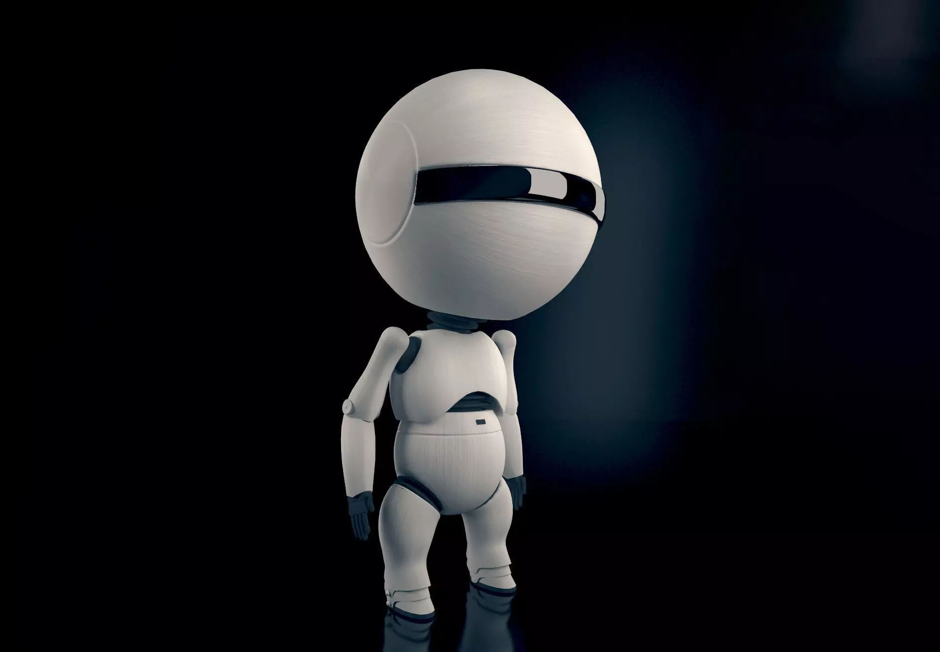 Droid robot 3D model_0