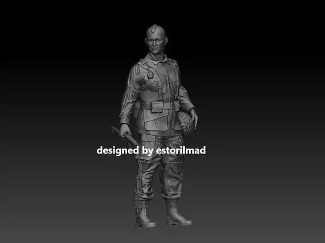 WW2 PARATROOPER 101 NORMANDY 3D print model