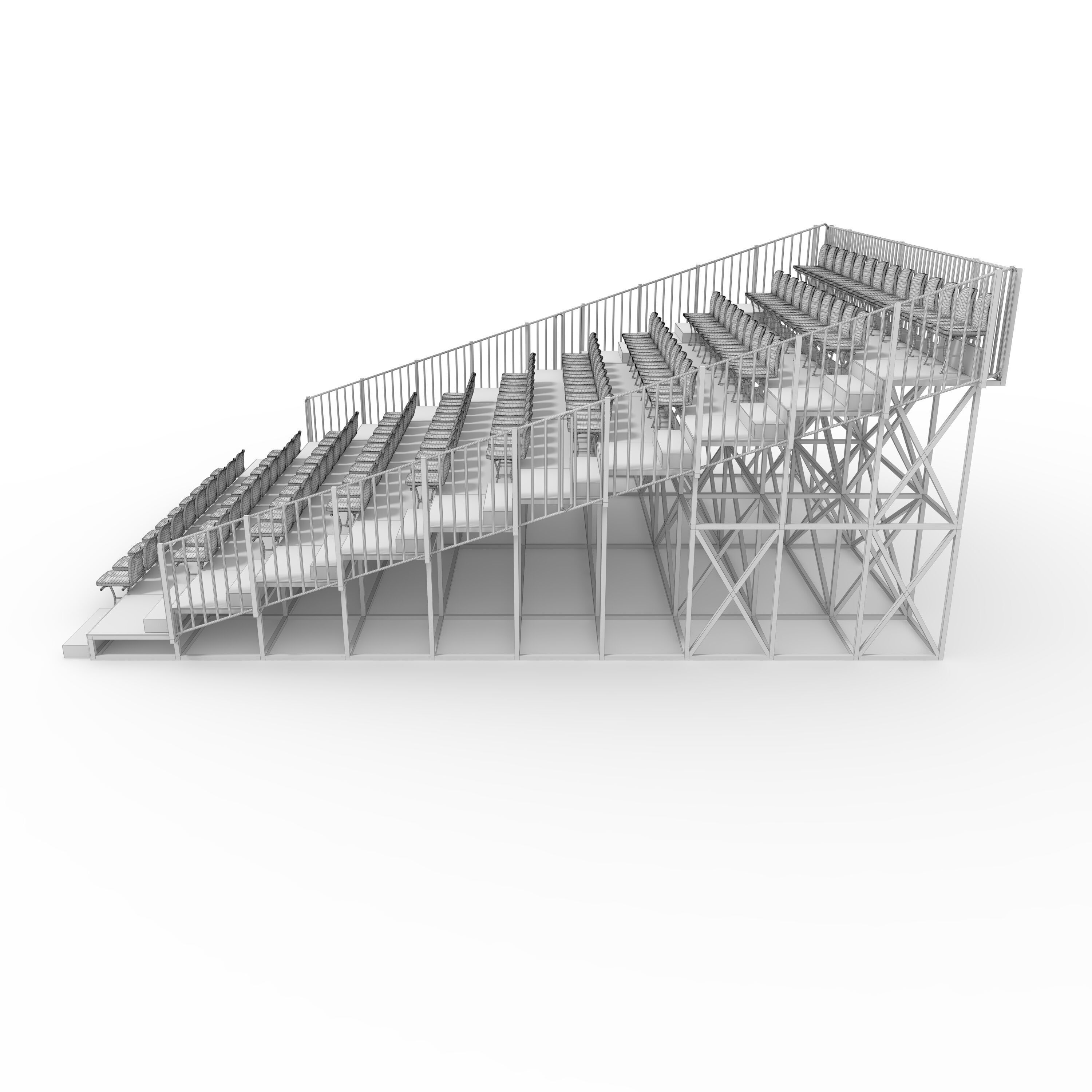 Bleachers 12 3D model_5