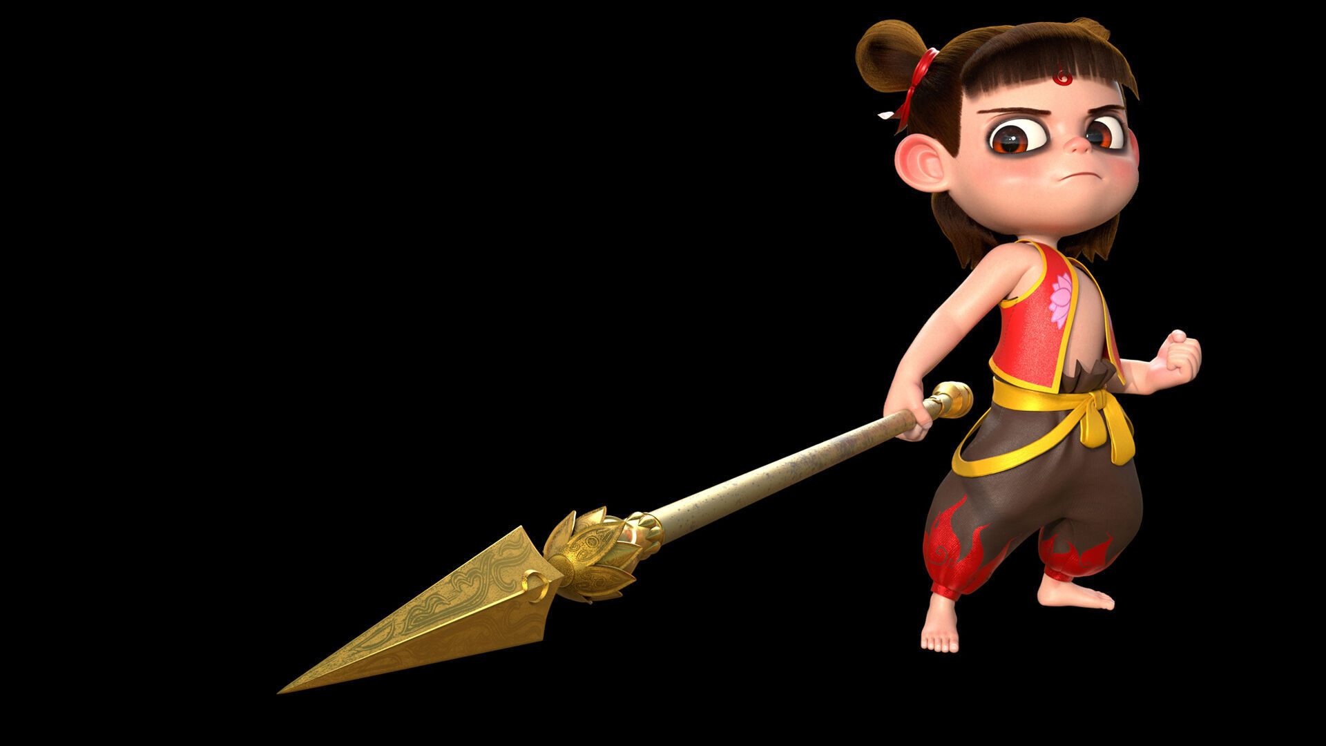 Ne Zha Character Rig 3D model_1