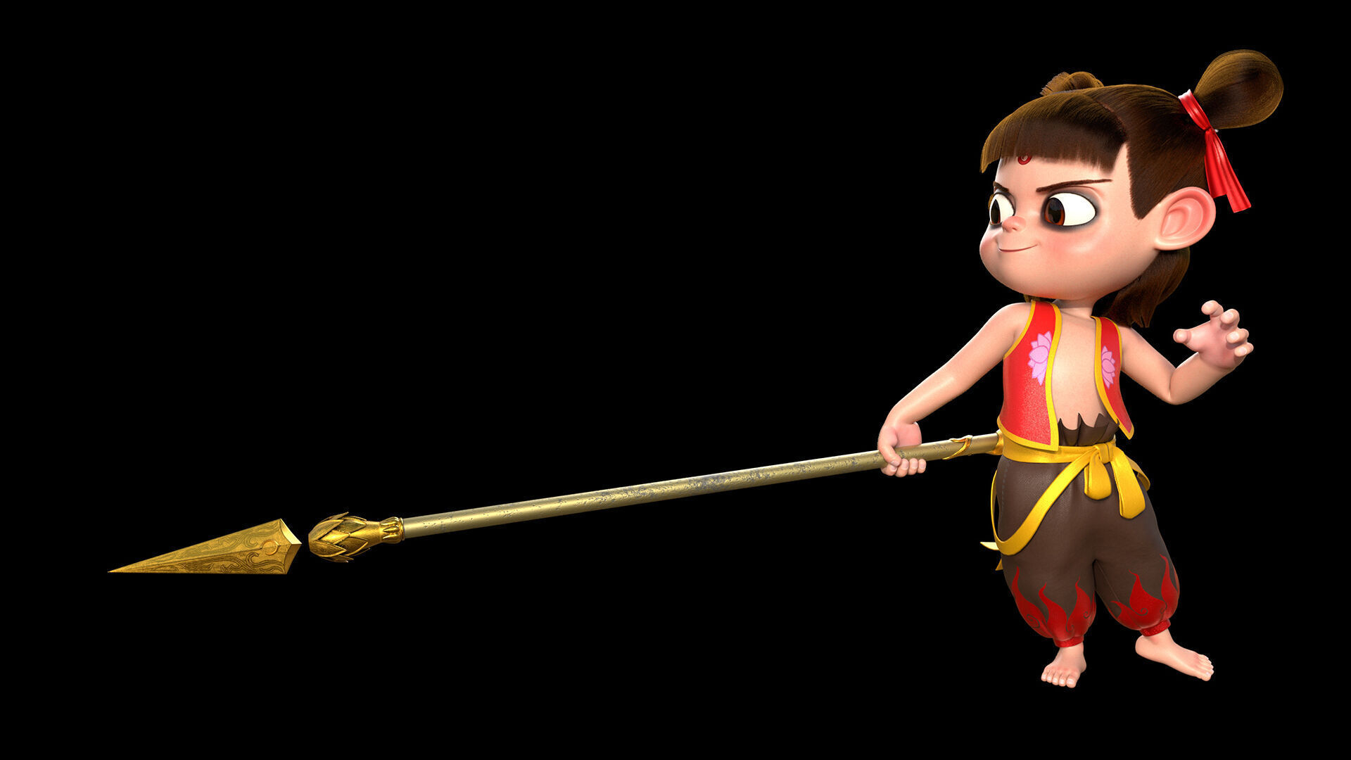 Ne Zha Character Rig 3D model_3