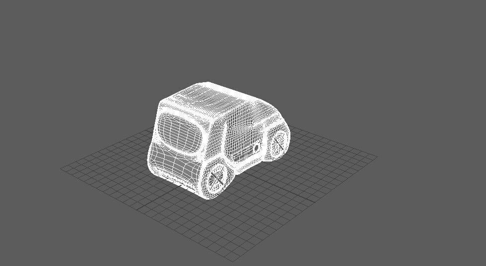 Futuristic Sci-Fi Mini Car 3D Model Realistic Low-poly 3D model_4