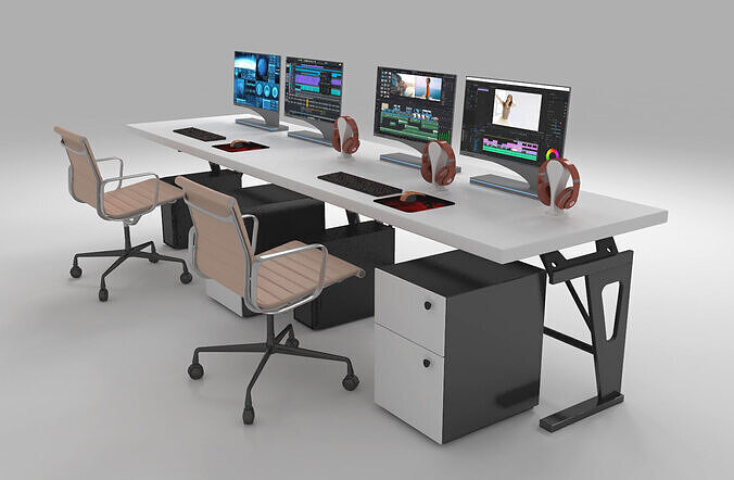 Workstation model full set 3D model