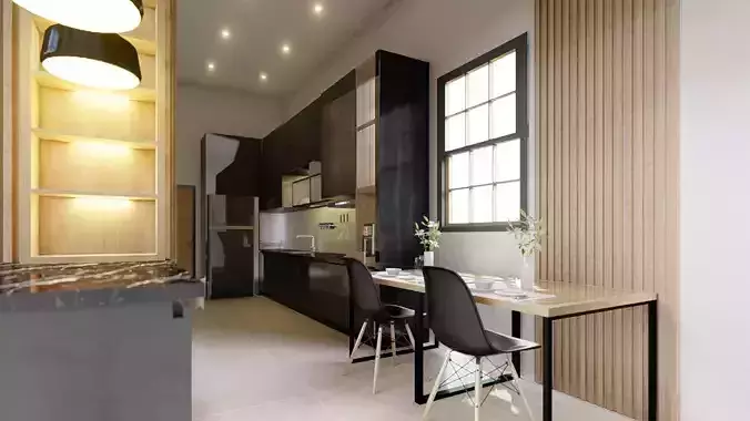 KITCHEN LUXURY 3D model