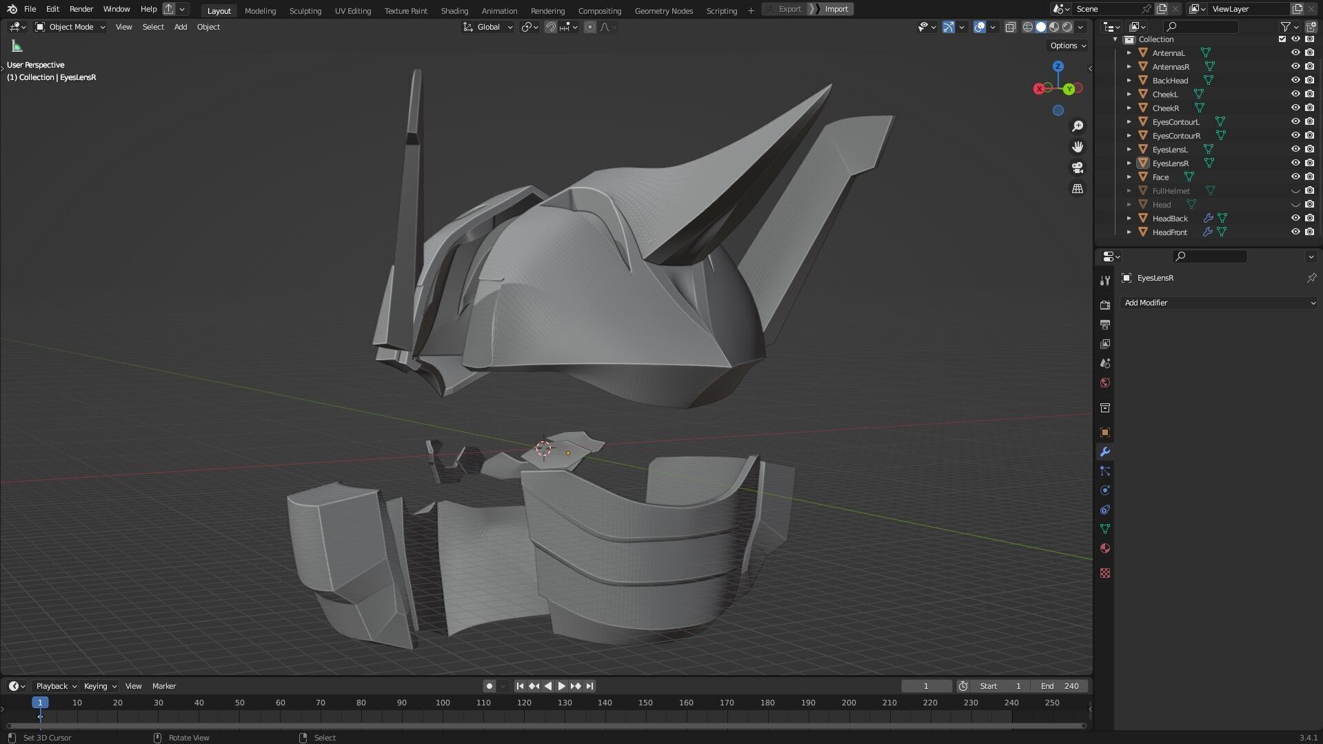 My Hero Academia Tenya Iida Ingenium Helmet for Cosplay 3D print model_13