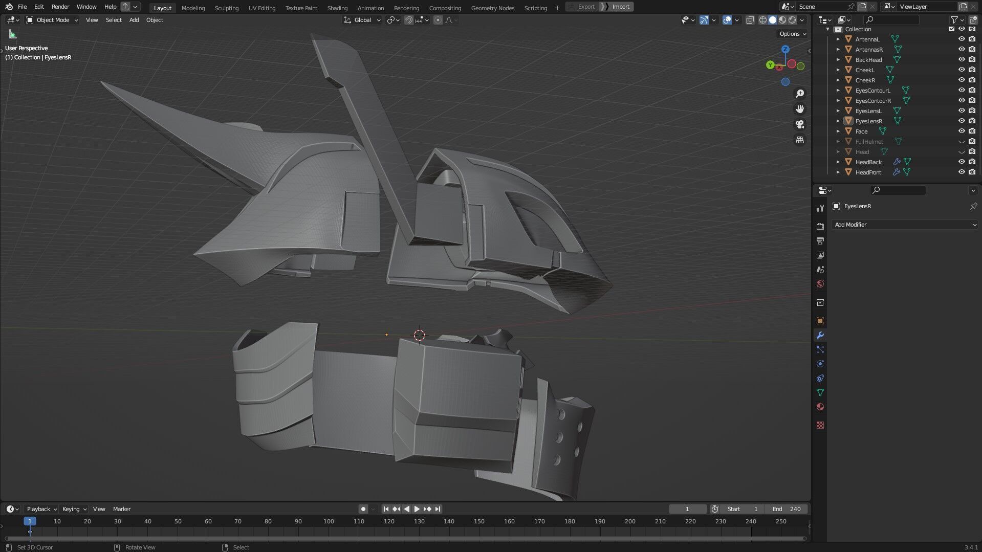 My Hero Academia Tenya Iida Ingenium Helmet for Cosplay 3D print model_14