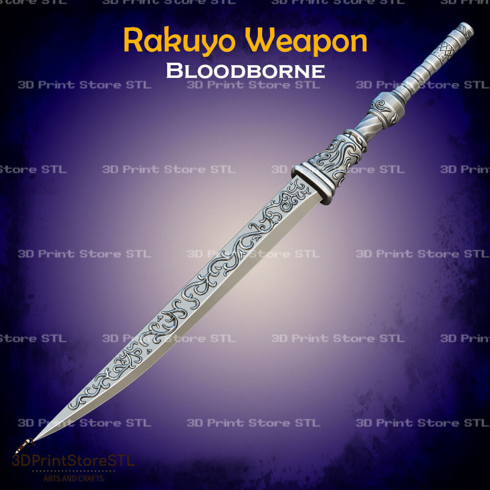 Rakuyo Weapon Cosplay Bloodborne - STL File 3D print model_3