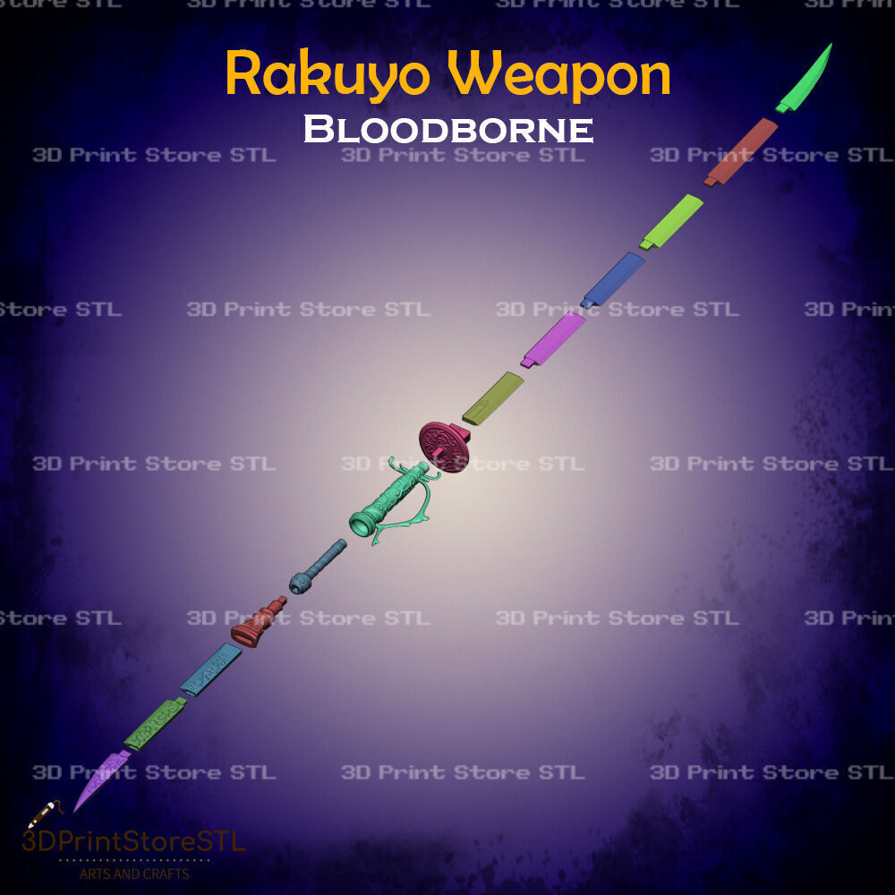 Rakuyo Weapon Cosplay Bloodborne - STL File 3D print model_5