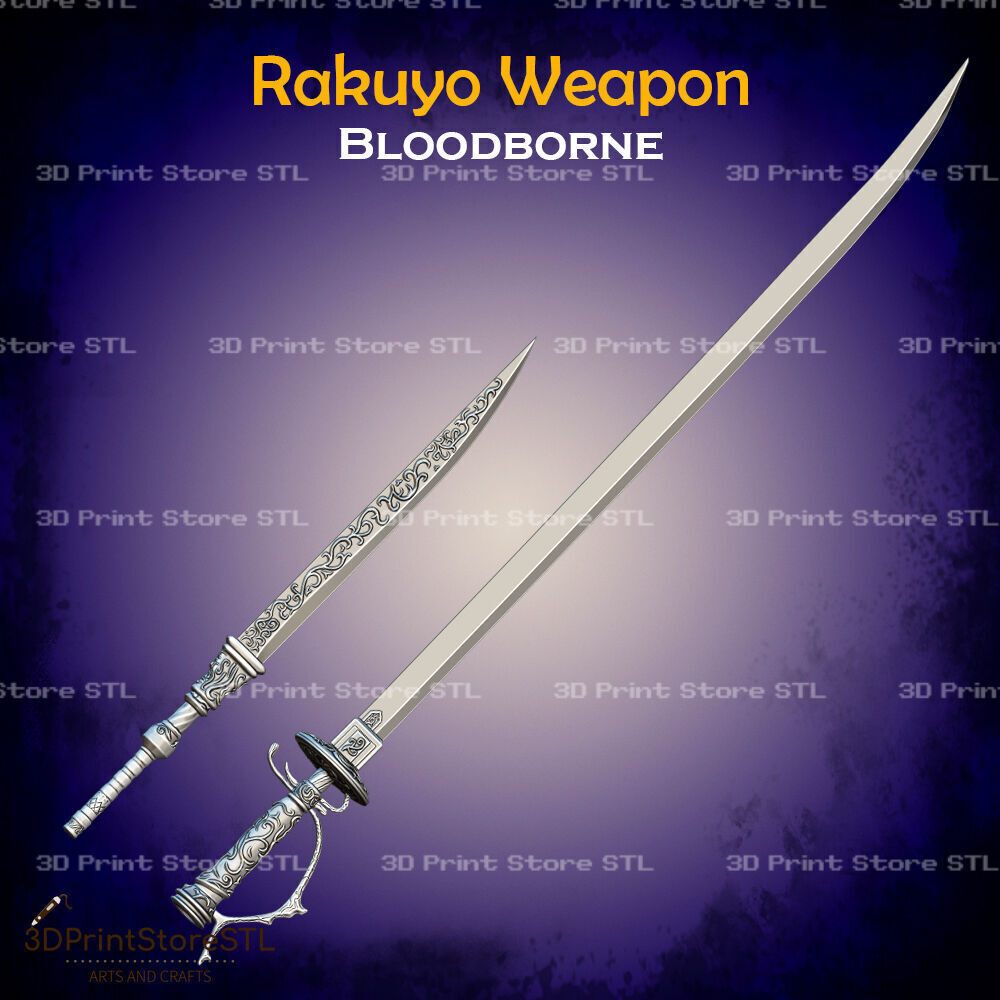 Rakuyo Weapon Cosplay Bloodborne - STL File 3D print model_2