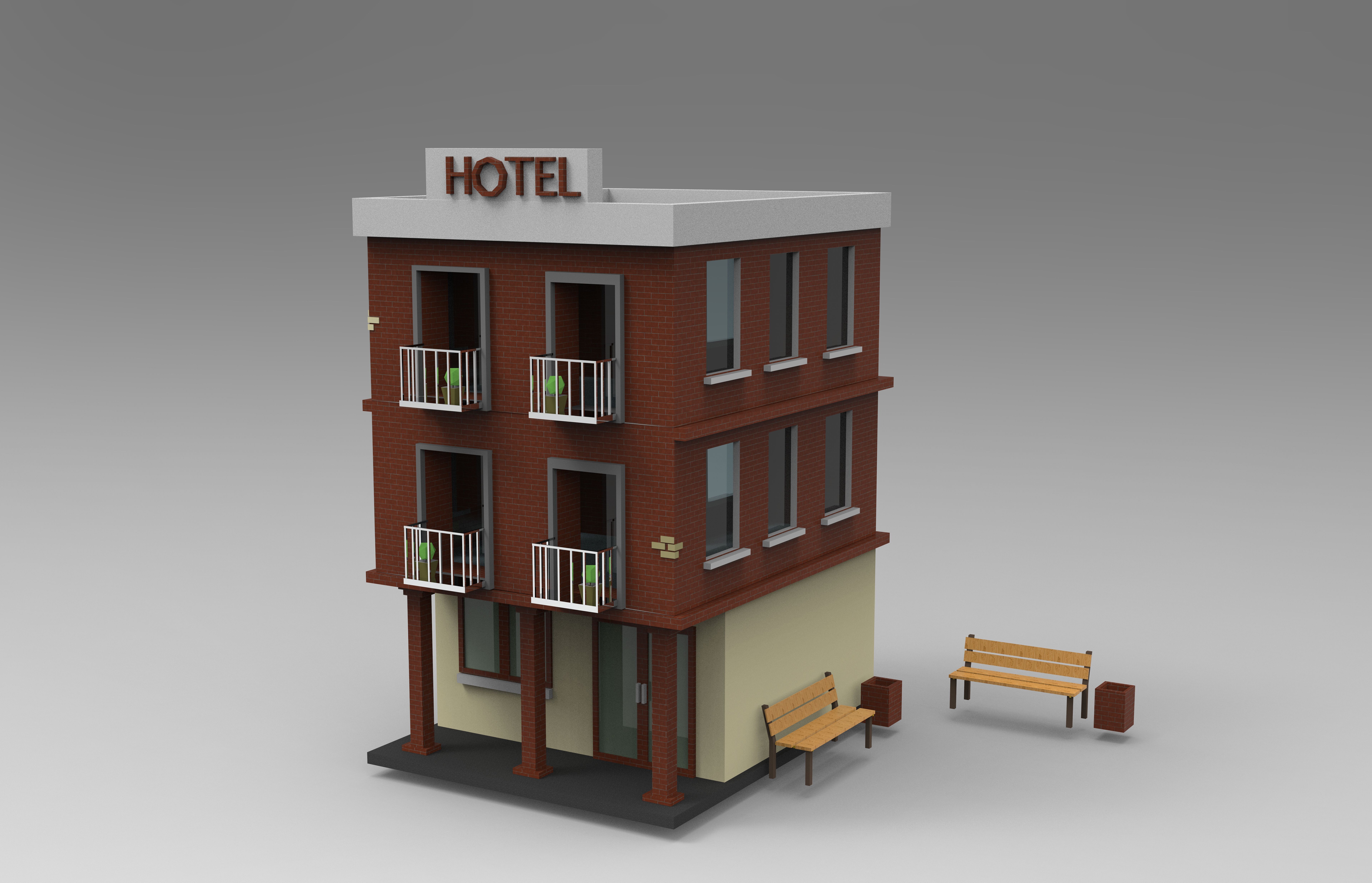 17 low poly City  Pack Low Poly Assets Low poly 3D Model Low-poly 3D model_5