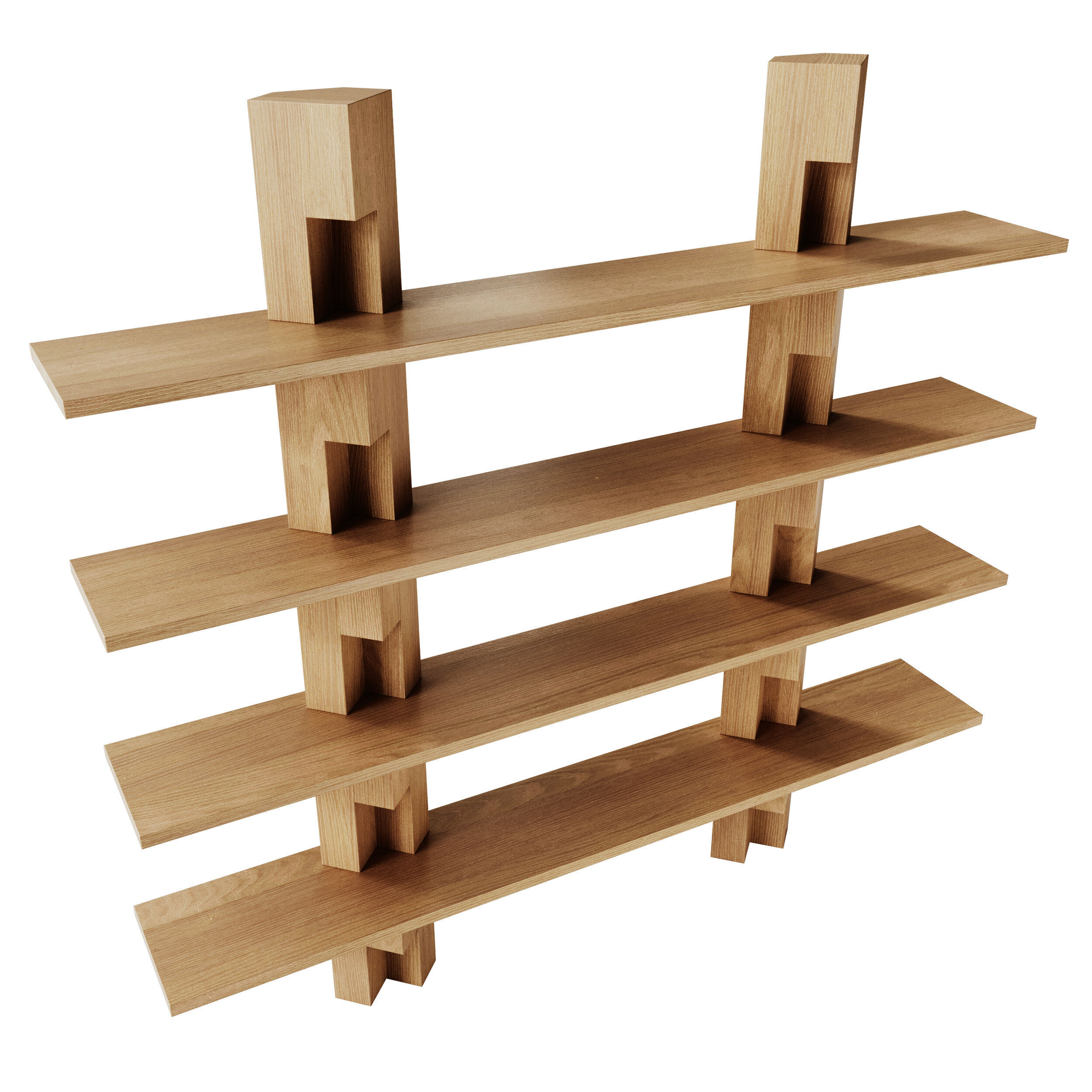 Mokko Galea Wood Bookcase 3D model_3