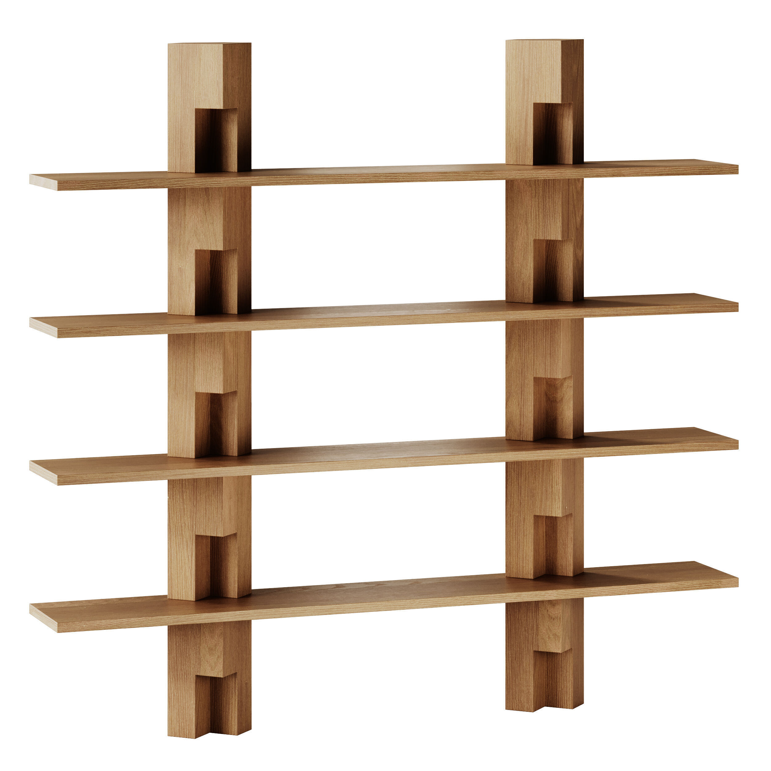 Mokko Galea Wood Bookcase 3D model_2