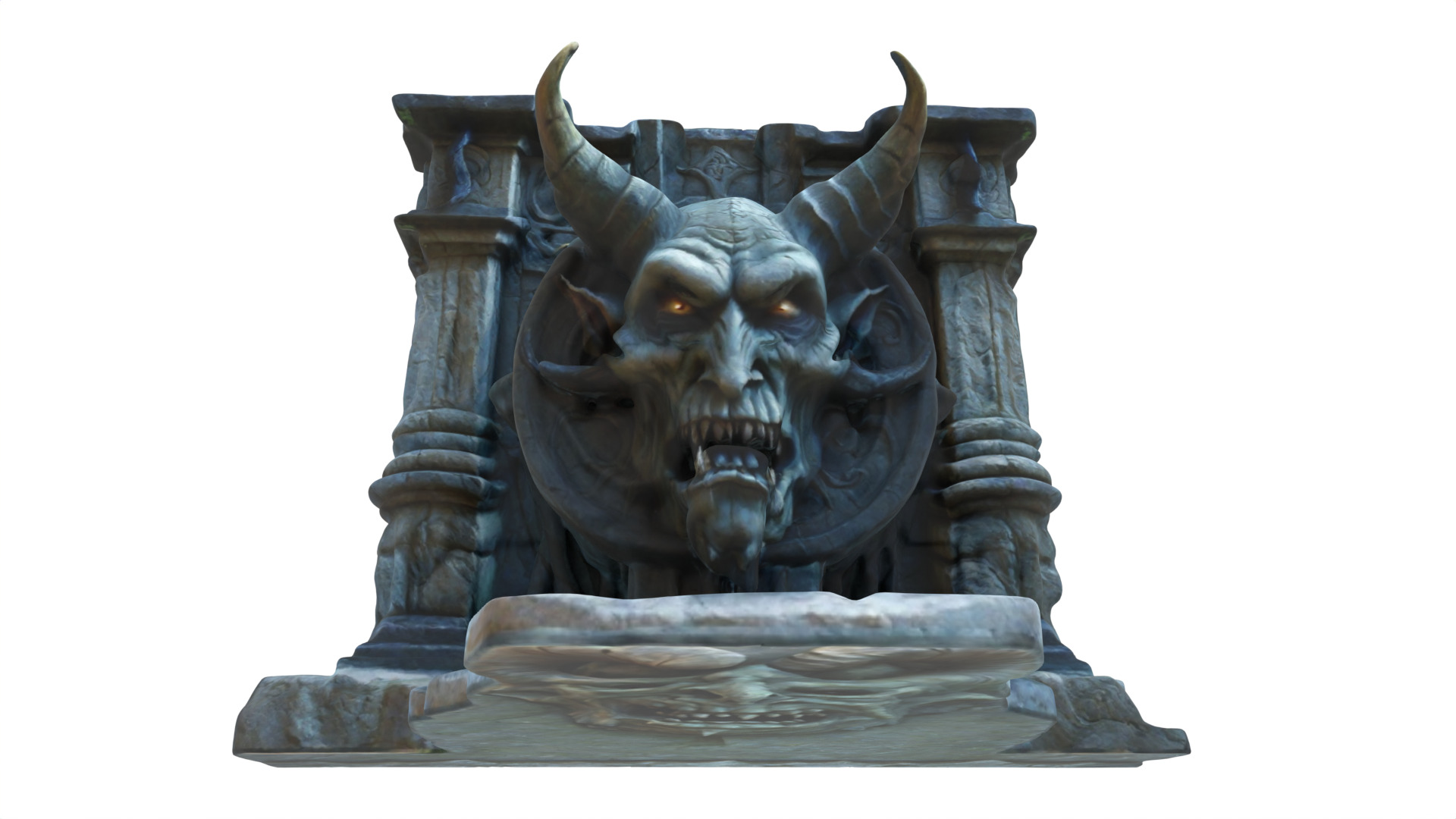 devils head fountain 01 3D model_1