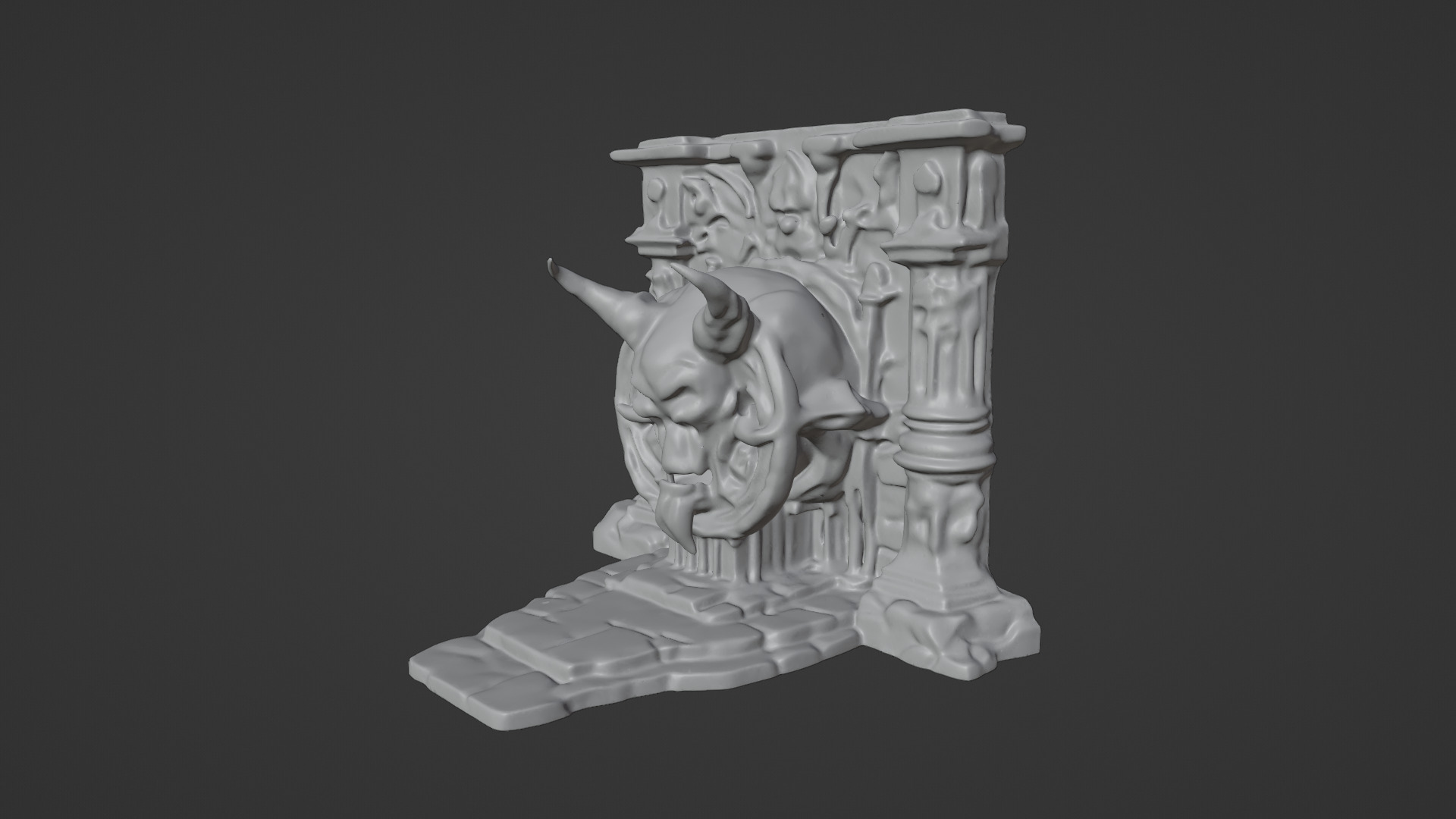 devils head fountain 01 3D model_4