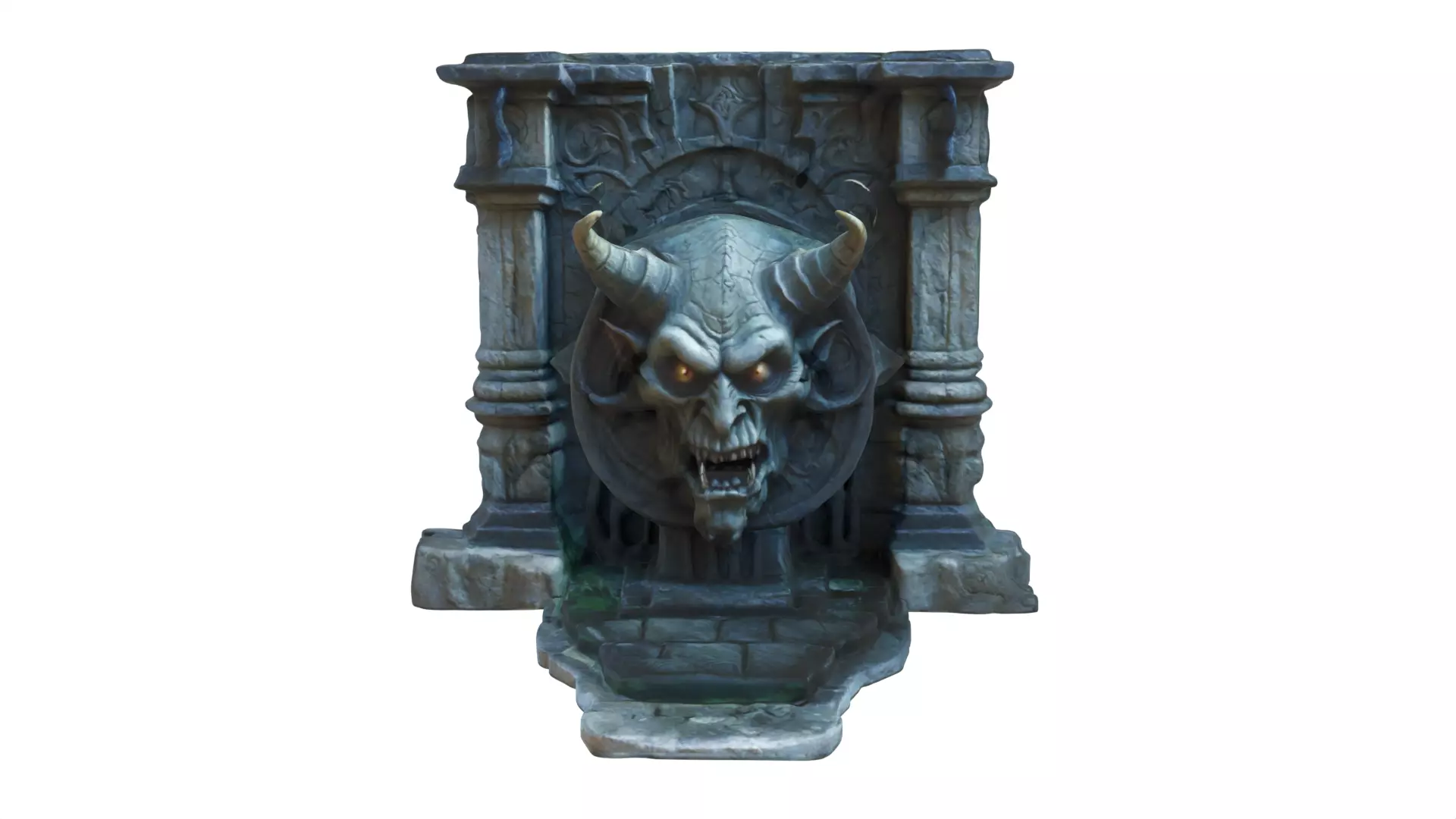 devils head fountain 01 3D model_0