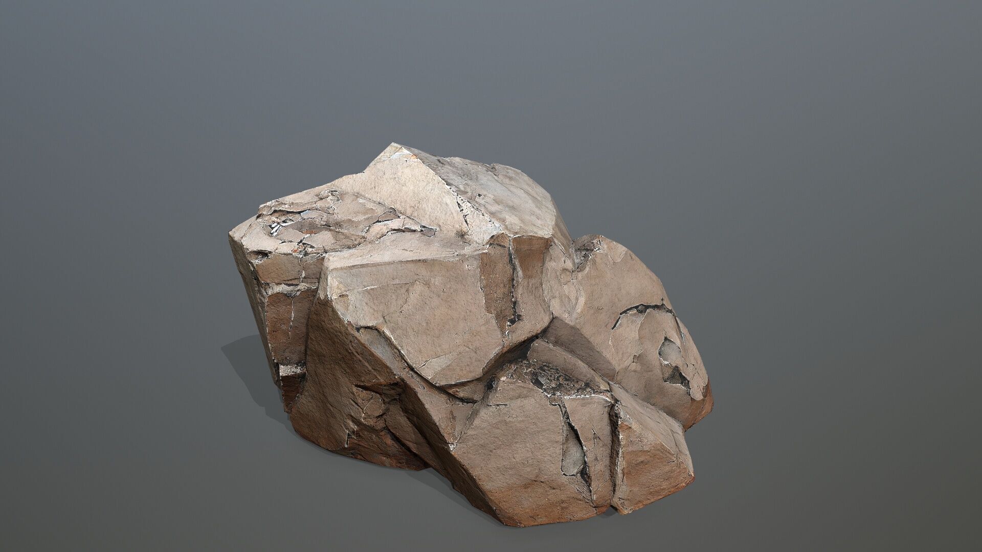 desert rocks Low-poly 3D model_9