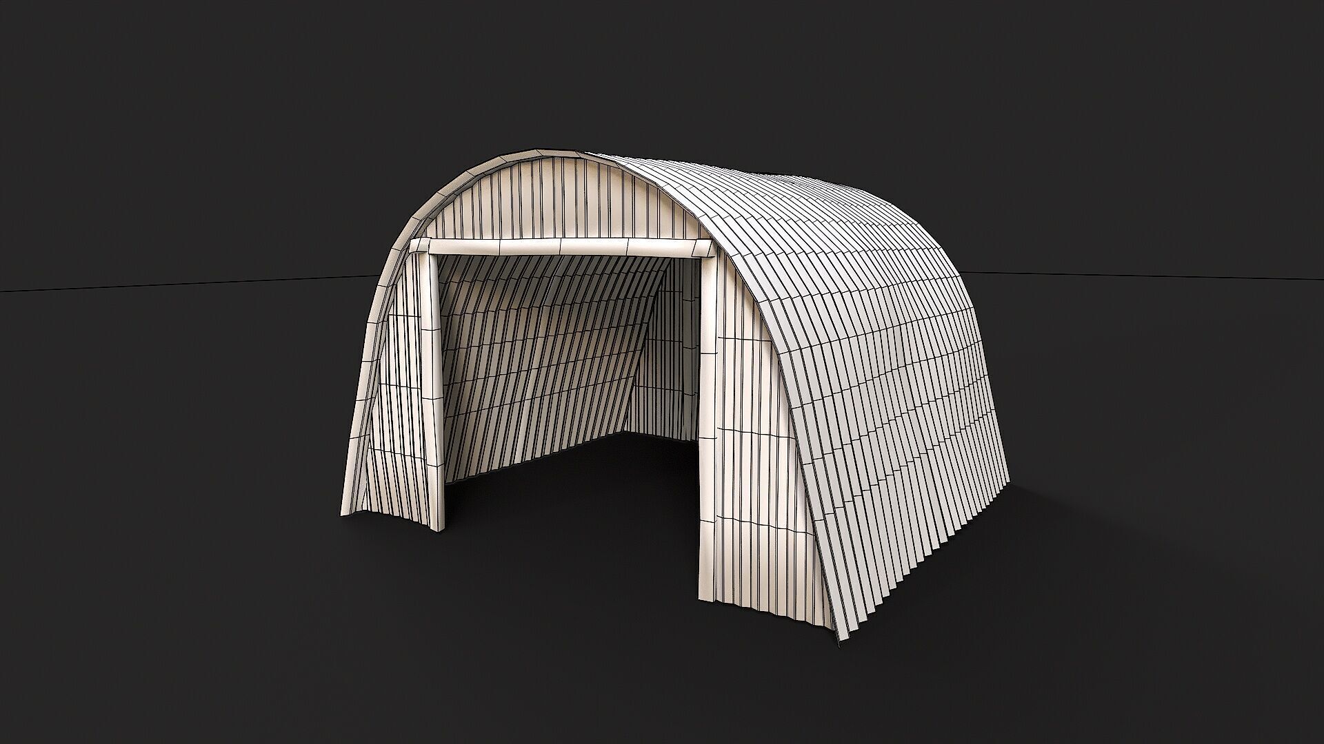 Metal Plates Hut Collection Low-poly 3D model_21