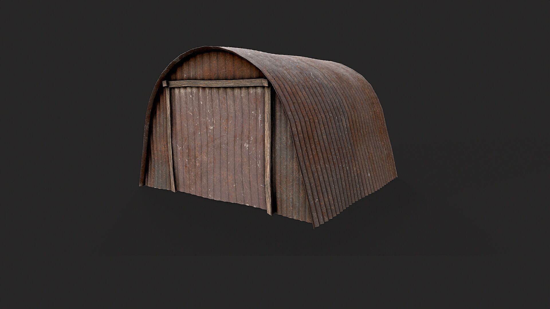 Metal Plates Hut Collection Low-poly 3D model_12