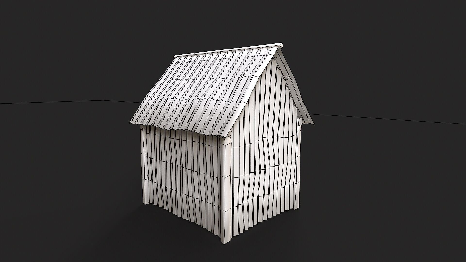 Metal Plates Hut Collection Low-poly 3D model_20