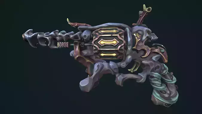 Stylized undead revolver